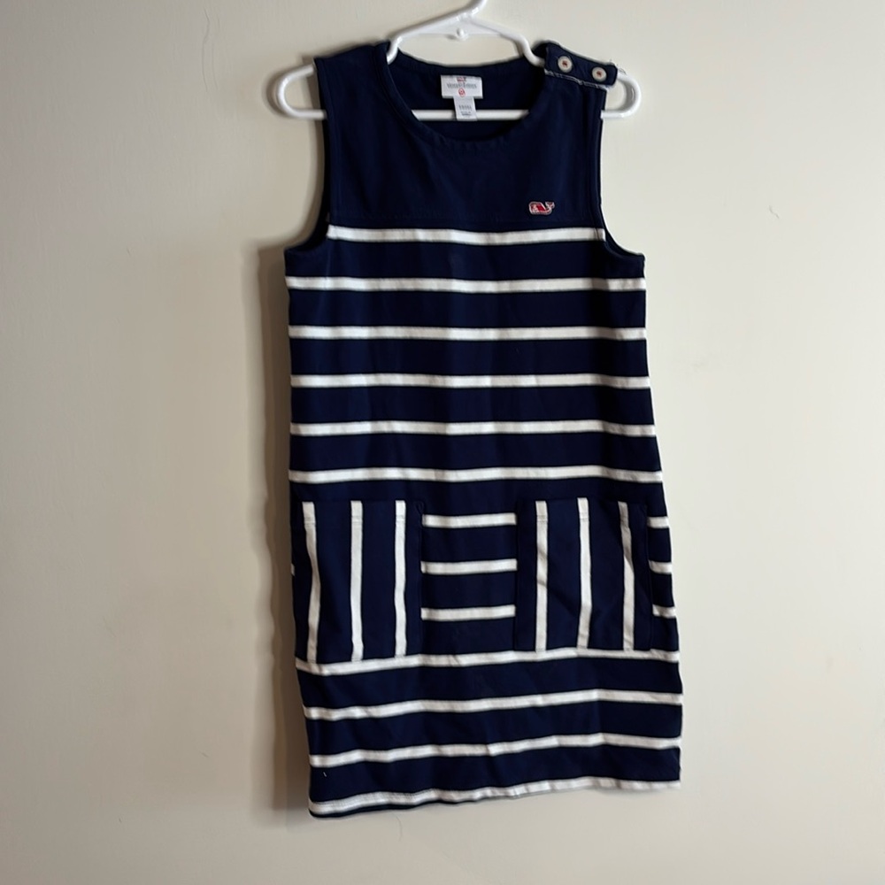 Vineyard vines, blue and white striped sleeveless dress size 6/6X